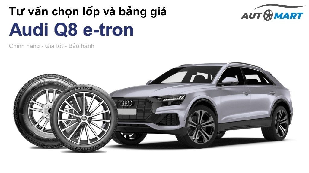 Bảng giá lốp xe Audi Q8 e-tron chính hãng, ưu đãi mới nhất