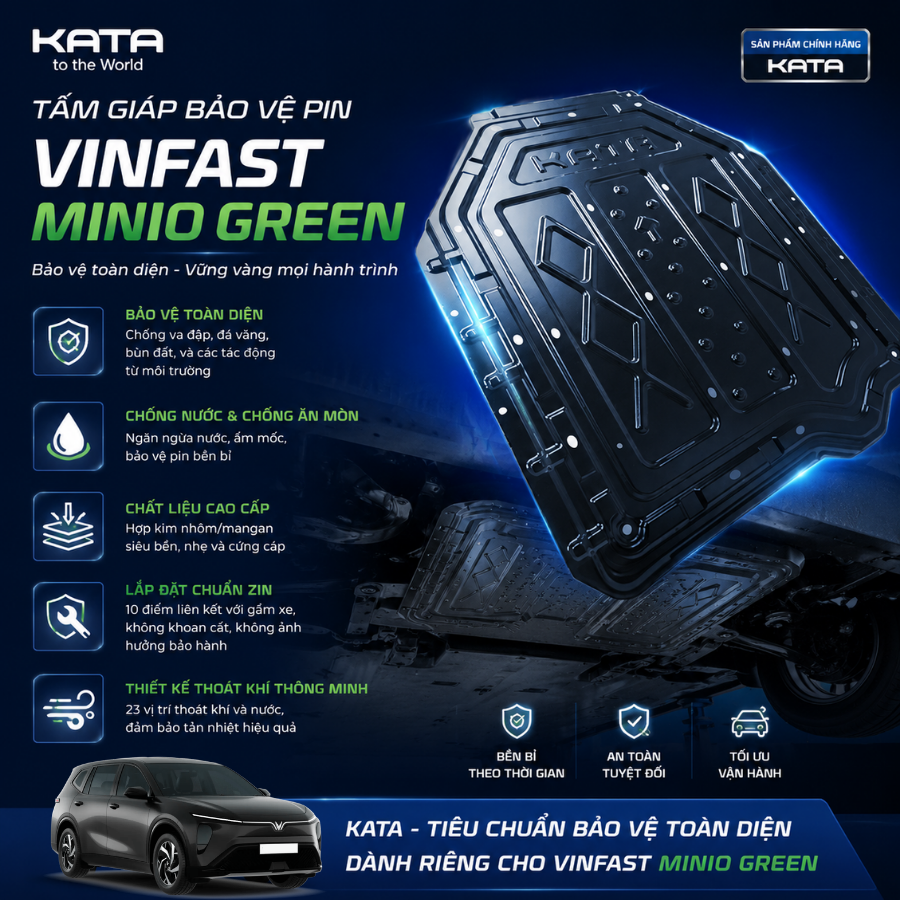Tấm giáp bảo vệ Pin Vinfast Minio Green KATA
