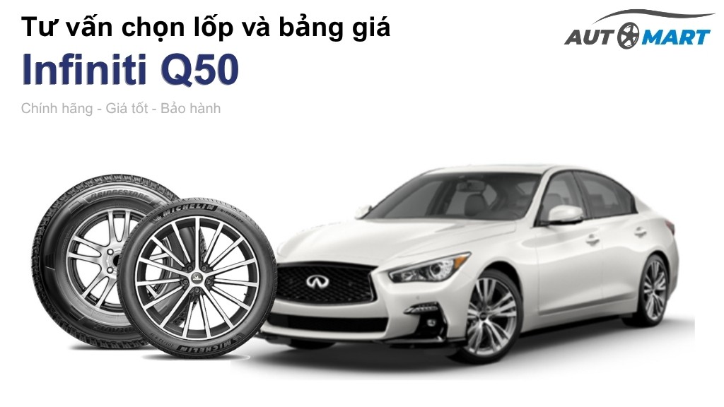 Bảng giá lốp xe Infiniti Q50 chính hãng, ưu đãi mới nhất