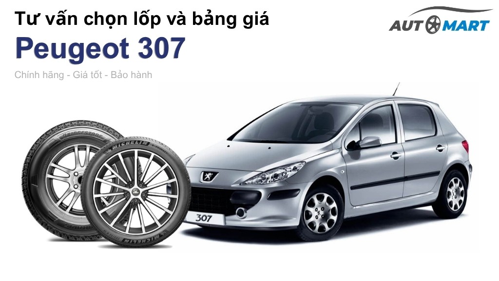 Bảng giá lốp xe Peugeot 307 chính hãng, ưu đãi mới nhất